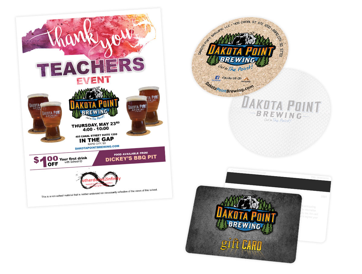 Dakota Point Brewing - Promo, Coasters, Gift Card